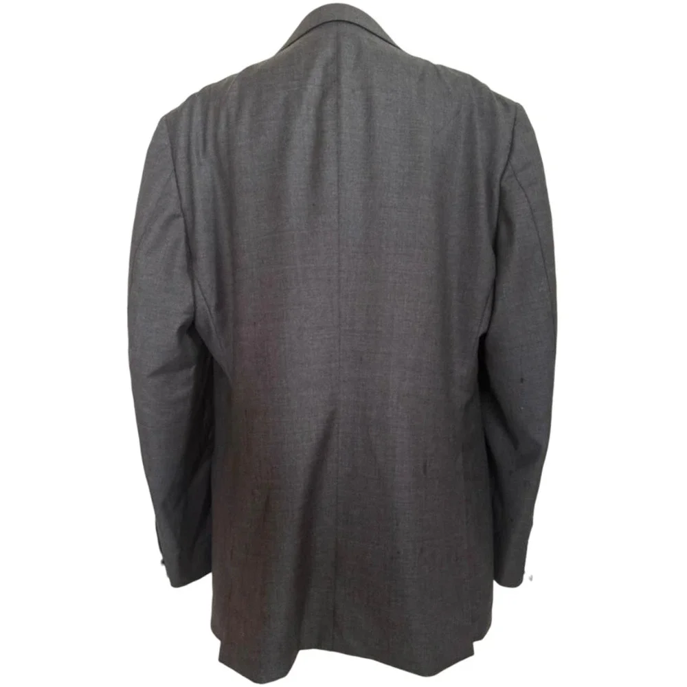 Suitsupply Charcoal Gray Pure Wool Lazio Single-Breasted Blazer Jacket US 40